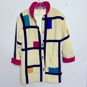 Vintage COLORATURA Mod ColorBlock Wool Coat